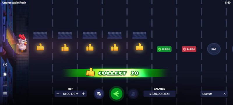 Découvrez Le Jeu Phénomène D'Uncrossable Rush au Casino en Ligne Français